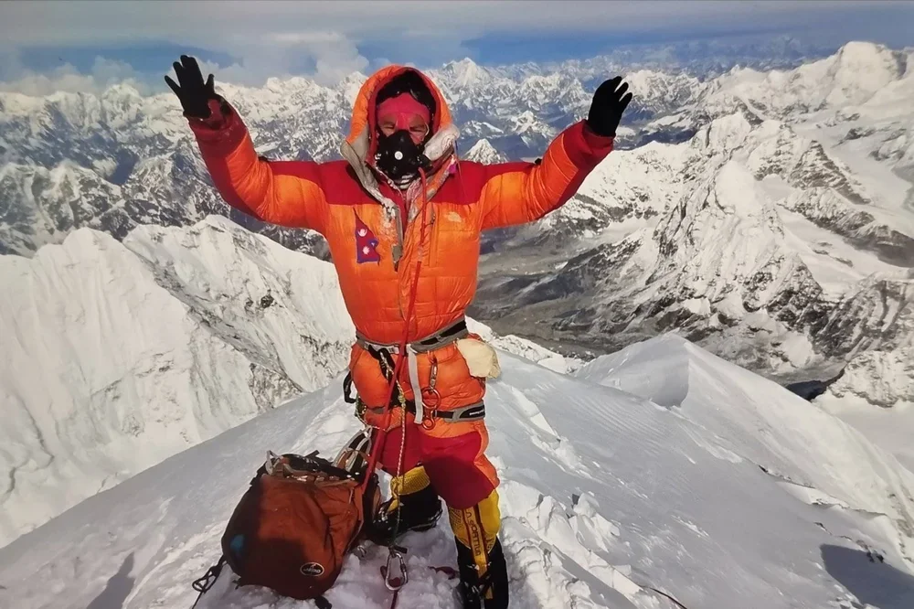 Bijaya Ghimire, en una de sus ascensiones.